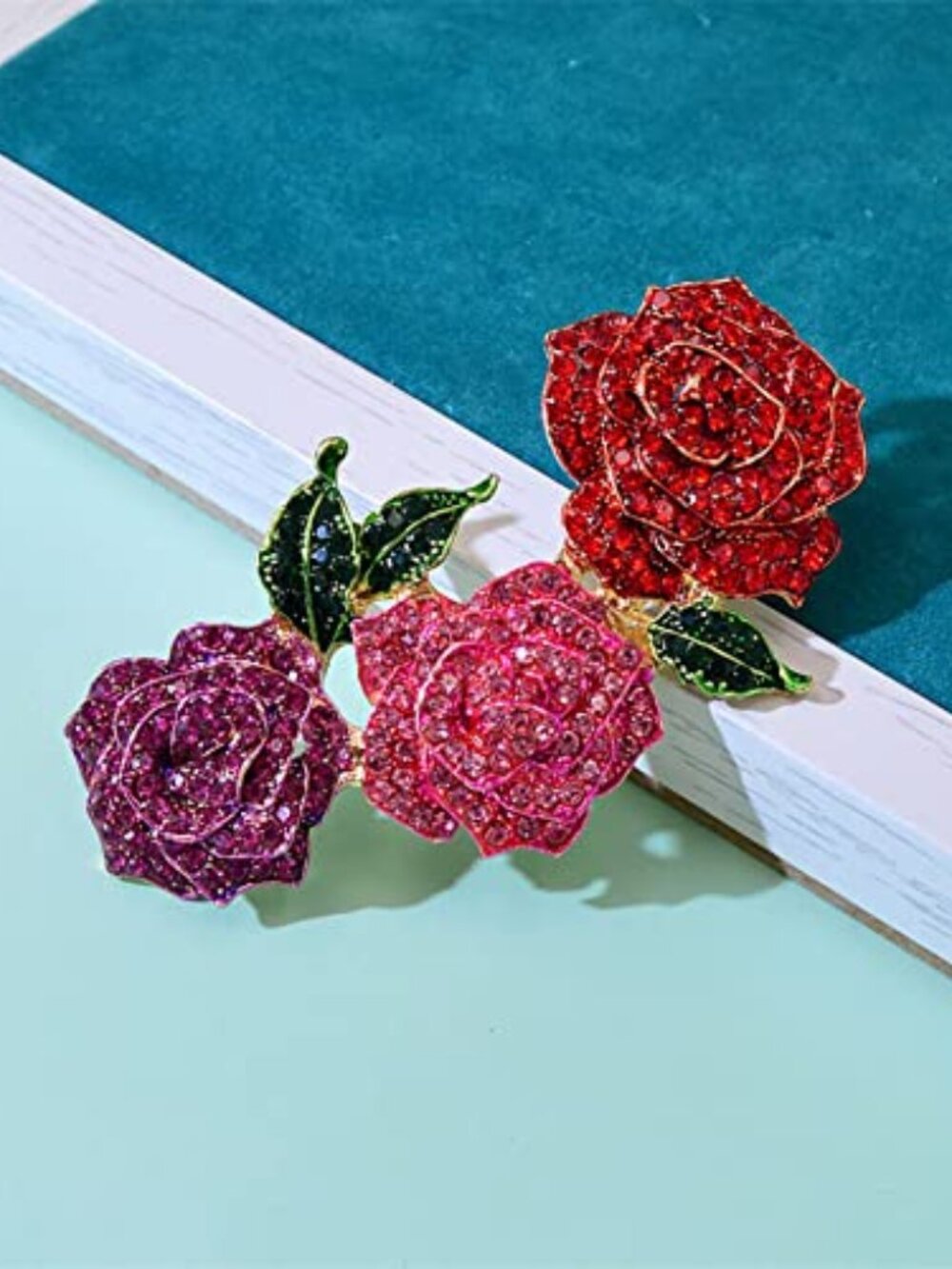 New -‎ Fashion rose brooch Rhinestone alloy botanical corsage Korean popular